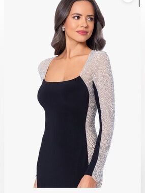 XSCAPE “JILLIAN" LONG SLEEVE CAVIAR
DRESS